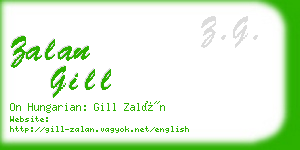 zalan gill business card